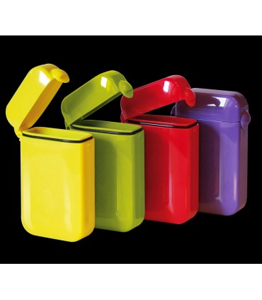 Portamozziconi Tascabile Idea ZIP IN PLASTICA RIGIDA conf. da 12 pz. assortito in 6 colori