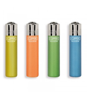 Accendino Clipper MICRO CRYSTAL FLUO conf. 48 pz. assortiti con 4 grafiche