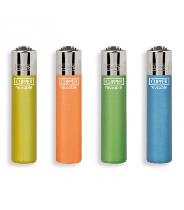 Accendino Clipper MICRO CRYSTAL FLUO conf. 48 pz. assortiti con 4 grafiche
