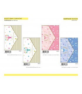 Biglietto Marpimar COMUNIONE PORTASOLDI CON FOIL ORO CONF. 12 PZ. ASSORTITI