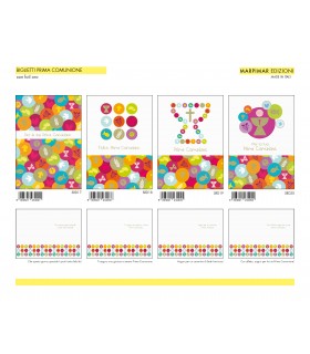 Biglietto Marpimar COMUNIONE CON FOIL ORO CONF. 12 PZ. ASSORTITI
