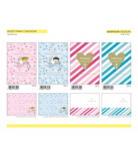Biglietto Marpimar COMUNIONE CON FOIL ORO CONF. 12 PZ. ASSORTITI