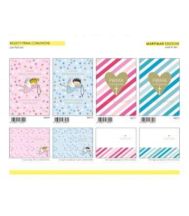 Biglietto Marpimar COMUNIONE CON FOIL ORO CONF. 12 PZ. ASSORTITI