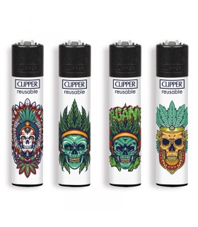 Clipper Set 4 Accendini Originali - Serie Yokai Duck - Ricaricabili E Con Pietra Focaia Sostituibile
