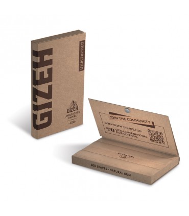 Cartina GIZEH DOPPIA NON SBIANCATA CON CHIUSURA MAGNETICA CONF 20 PZ
