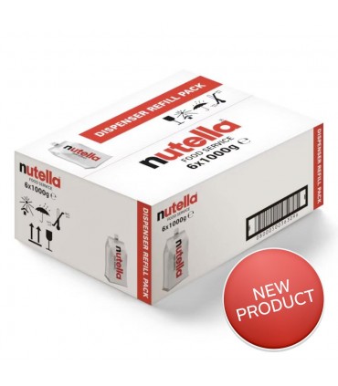 NUTELLA CARTUCCIA FOOD SERVICE 1KG CONF.6PZ (CONTIENE BECCUCCI DI EROGAZIONE PER RIEMPIRE E DECORARE DESSERT)
