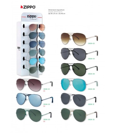 Occhiale da Sole Zippo in Expo da Banco da 9 pz. assortiti come da foto