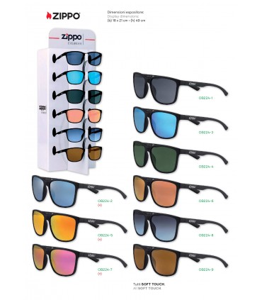 Occhiale da Sole Zippo in Expo da Banco da 9 pz. assortiti come da foto