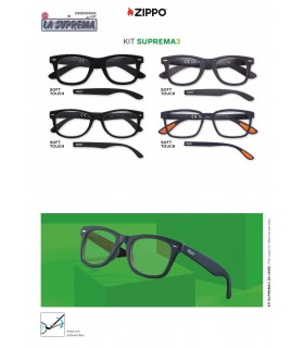 Ricarica Occhiali da Lettura Zippo kit. Suprema3 da 4 pz. Diottria + 3.5