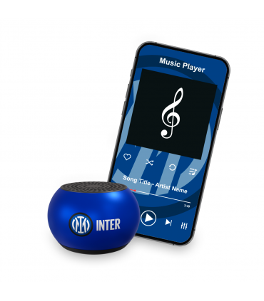 MINISPEAKER UFFICIALE F.C. INTER CON RISPOSTA ALLE CHIAMATE, BATTERIA AL LITIO,RIPRODUZIONE MUSICALE  IN UN UNICO DISPOSITIVO