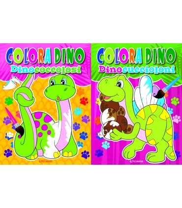EDICART COLORA DINO GIOCA E IMPARA CON LIBRICINI da 12 Pagine assortiti come da foto