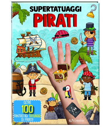 EDICART SUPERTATUAGGI GIOCA E IMPARA CON OLTRE 100 FANTASTICI TATUAGGI DI PIRATI LIBRICINI da 20 Pagine assortiti come da foto