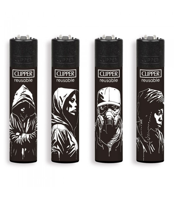 Scatola di 48 accendini Mini Clipper Classic traslucidi Scatola di 48 accendini Mini Clipper Classic traslucidi