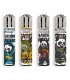 Accendino Clipper LARGE PANDA WARRIOR conf. 48 pz. assortito con 4 grafiche