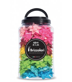 Coccarde Pastello A POIS Brizzolari Diametro 65 mm Barattolo 70 pz. colori assortiti