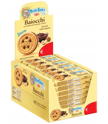 BAIOCCHI MONOPRORZIONI DA 3 BISCOTTI CONF. DA 42 PZ.