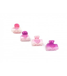 Pinza per Capelli Le Kikke GLITTERATE 3cm conf. 24 pz. assortito con 2 modelli come da foto