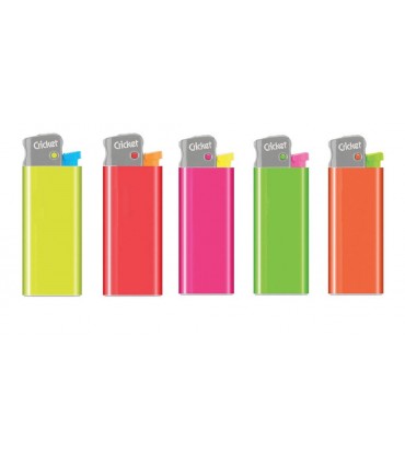 Accendini Cricket Mini colorati  conf. 50 pz.  colori assortiti