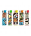 Accendino Elettronico Atomic Turbo Graffiti  conf. 50 pz. assortiti con 5 GRAFICHE.