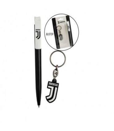 Set Penna Portachiavi in Blister con Logo Ufficiale FC Juventus