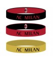 Tris Braccialetti in Silicone A.C. Milan
