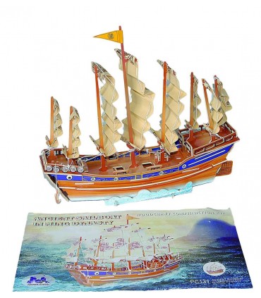 Puzzle 3D 83 pezzi in Legno Navi Antiche