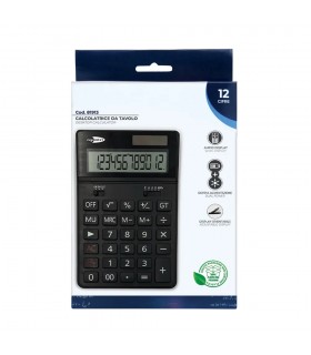 CALCOLATRICE DA TAVOLO LEBEZ A 12 CIFRE CON AMPIO DISPLAY ORIENTABILE E DOPPIA ALIMENTAZIONE