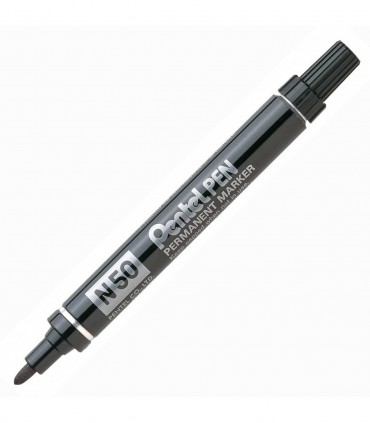 Marcatore Pentel N 50 punta tonda conf. da 12 pz. colore nero