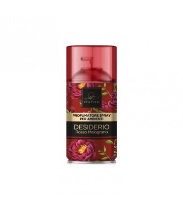 PROFUMATORE PER AMBIENTE Air Deo Spray LADY VENEZIA DESIDERIO PROFUMO ROSSO MELOGRANO DA 250ml