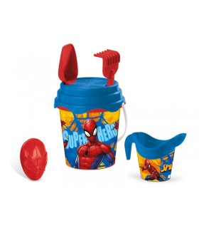 secchiello Diam.17 + Accessori da Spiaggia Spiderman