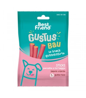 BEST FRIEND GUSTUS BAU MINI STICK PER CANI 50 G PANCETTA E FORMAGGIO