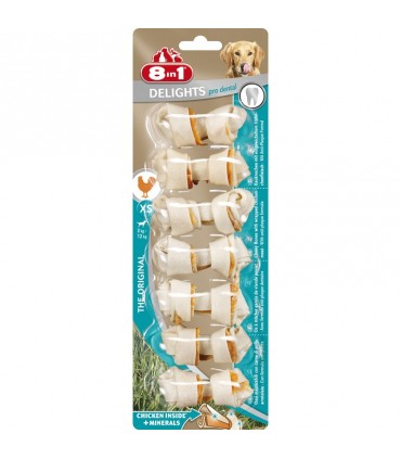 BEST FRIEND 8 IN 1- 7 OSSI XS MASTICABILI DENTAL GR 84 CON TRE TIPI DI CARNE PER CANI DA 2-12KG