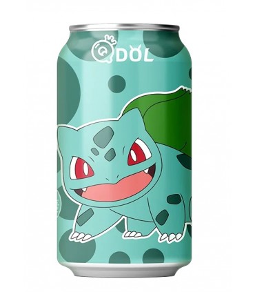 QDOL POKEMON SODA Bulbasaur BEVANDA FRIZZANTE AL GUSTO MELA  LATTINA DA 330ML 1PZ