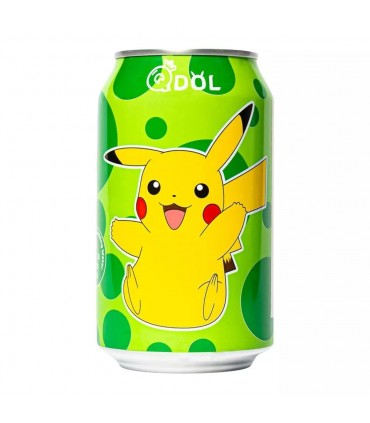 BEVANDA QDOL POKEMON SODA PIKACHU GUSTO LIME VERDE LATTINA DA 330ML 1 pz.