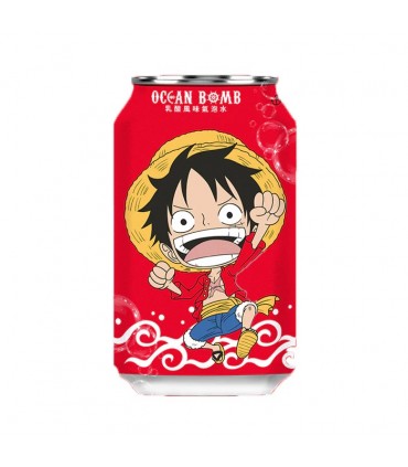 OCEAN BOMB ONE PIECE LUFFY BEVANDA FRIZZANTE AL GUSTO DI YOGURT LATTINA DA 330 ML 1PZ