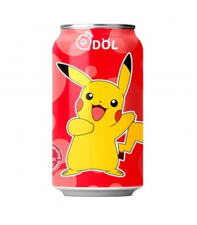 QDOL POKEMON SODA  PIKACHU BEVANDA AL GUSTO FRAGOLA LATTINA DA 330ML 1pz