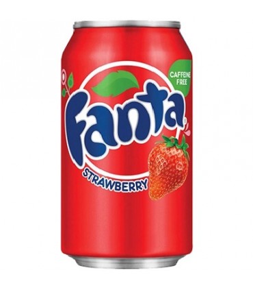 FANTA AL GUSTO strawberry EDIZIONE U.S.A LATTINA DA 355ml CARTONE DA 12 PZ.