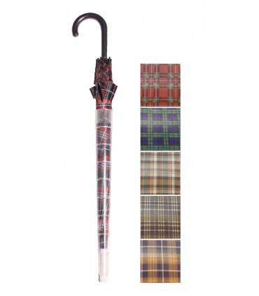 Ombrello Automatico SCOZZESE CON BICCHIERE E MANICO CURVO