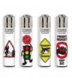 Accendino Clipper LARGE FORBBIDEN SYMBOLS conf. 48 pz. assortito con 4 grafiche
