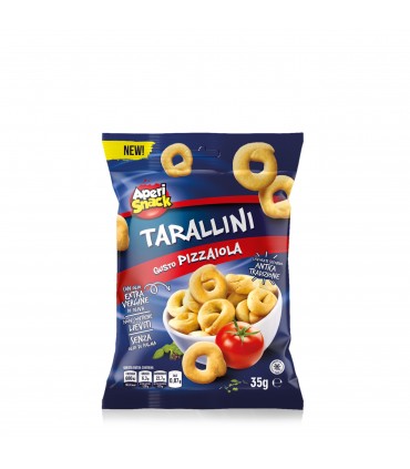 TARALLINI PIZZAIOLA PUGLIESI APERISNACK BUSTINA 35G CONF. 20 PZ.