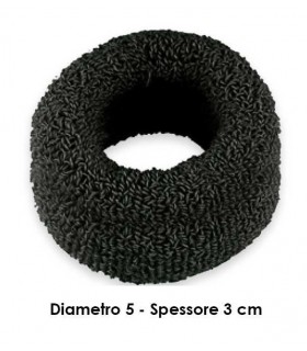 POLSONE IN SPUGNA PER CAPELLI Le Kikke COLORE NERO DIAM.5 CM SPESSORE 3MM BLISTER 2PZ.