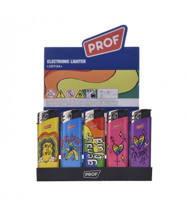 Accendino Elettronico Prof LGBTQIA conf. 50 pz. ASSORTITO CON 5 FANTASIE