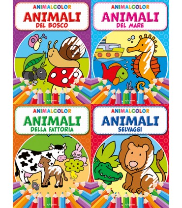 EDICART COLORA GLI ANIMALI DEL BOSCO GIOCA E IMPARA  LIBRICINI da 12 Pagine assortiti come da foto CONF.4PZ