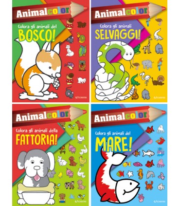 EDICART COLORA GLI ANIMALI GIOCA E IMPARA  LIBRICINI da 12 Pagine assortiti come da foto CONF.4PZ