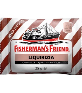 FISHERMAN'S MARRONE LIQUIRIZIA SENZA ZUCCHERO BUSTINA DA 25GR CONF. DA 24 PZ.