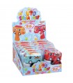 AUTO SPARA BOLLE DI SAPONE CON CARAMELLE AI GUSTI ASSORTITI CONF.12PZX3GR