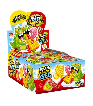 DIP SANDWICH CARAMELLE GOMMOSE LIQUIDE CHE FORMANO UN SANDWICH CONF.18PZ X 40GR