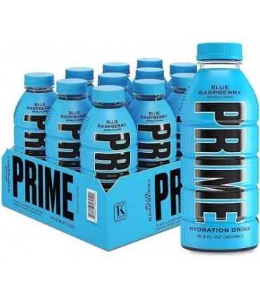 BEVANDA prime energy drink hydration blue raspberry edizione limitata zero zuccheri bottiglia DA 500ML CARTONE 12PZ.