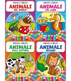 EDICART ANIMALI DEL BOSCO COLORA GIOCA E IMPARA CON LIBRICINI da 12 Pagine assortiti come da foto