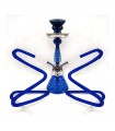 Narghilè ATOMIC IN VETRO 2 tubI H.30 cm colore BLU CONFEZIONATO IN SCATOLA DA REGALO